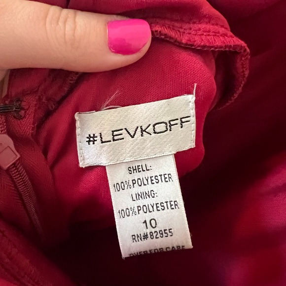 Bill Levkoff Bridesmaids Dress - Cranberry Size 10 - Picture 2 of 3